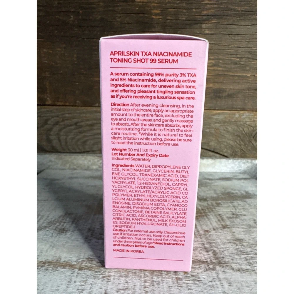 April Skin TXA Niacinamide Toning Shot 99 Serum | Full Size NIB | MSRP $28